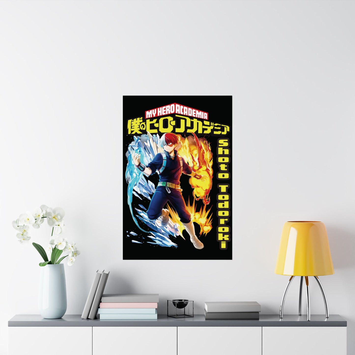 Shoto Todoroki II Vertical Matte Poster | Anime-Inspired Wall Art