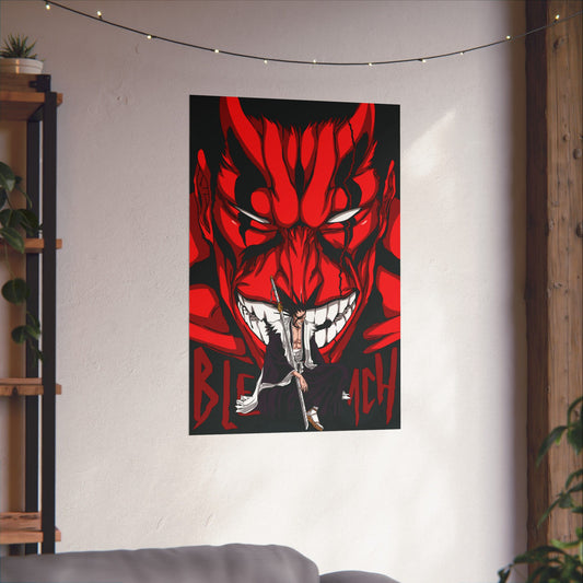 Zaraki Kenpachi Matte Vertical Poster | Bleach Anime Wall Art