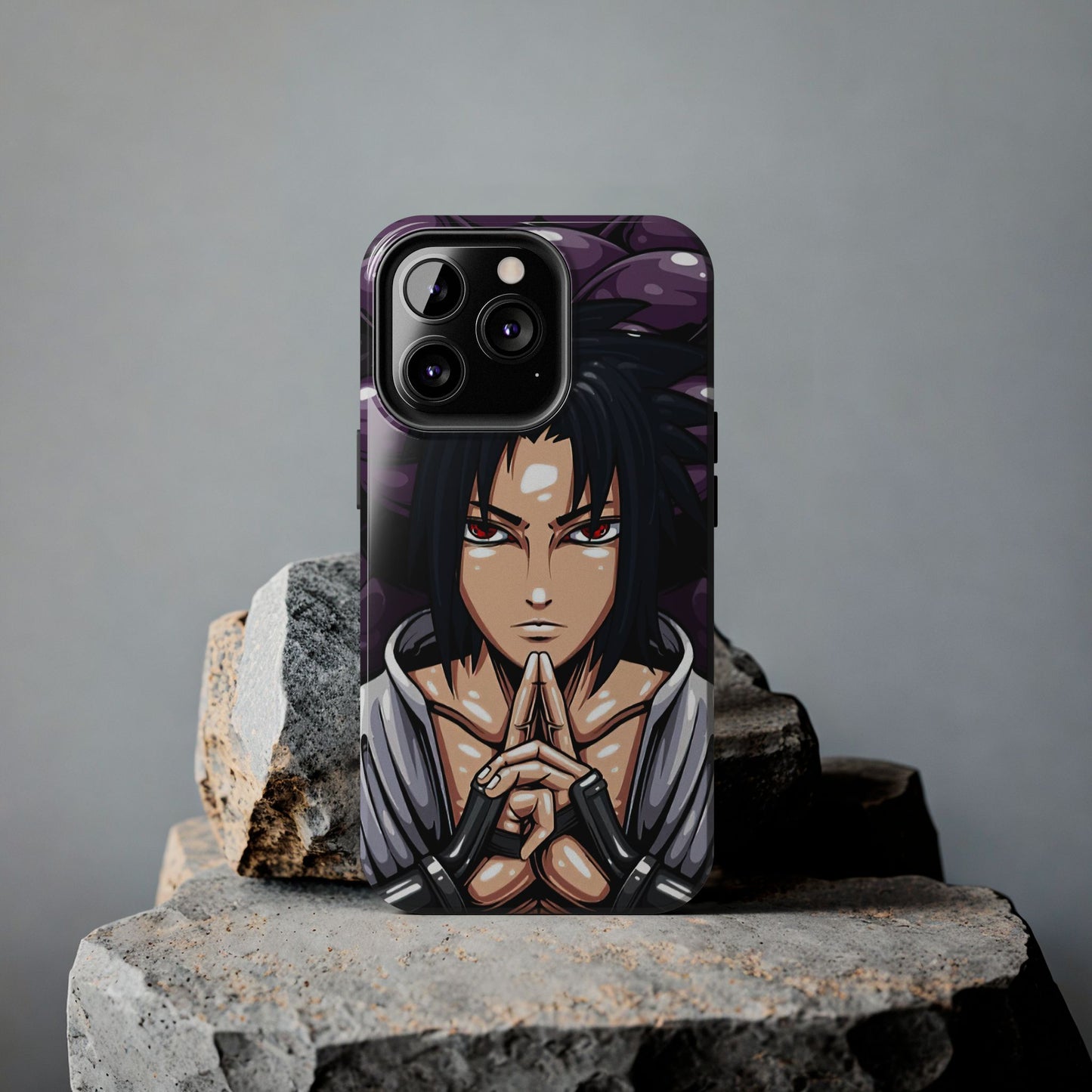Sasuke Uchiha Mangekyo Sharingan Phone Case | Anime-Inspired Protective Case | Uchiha iPhone & Samsung Cover | Otaku Manga Case