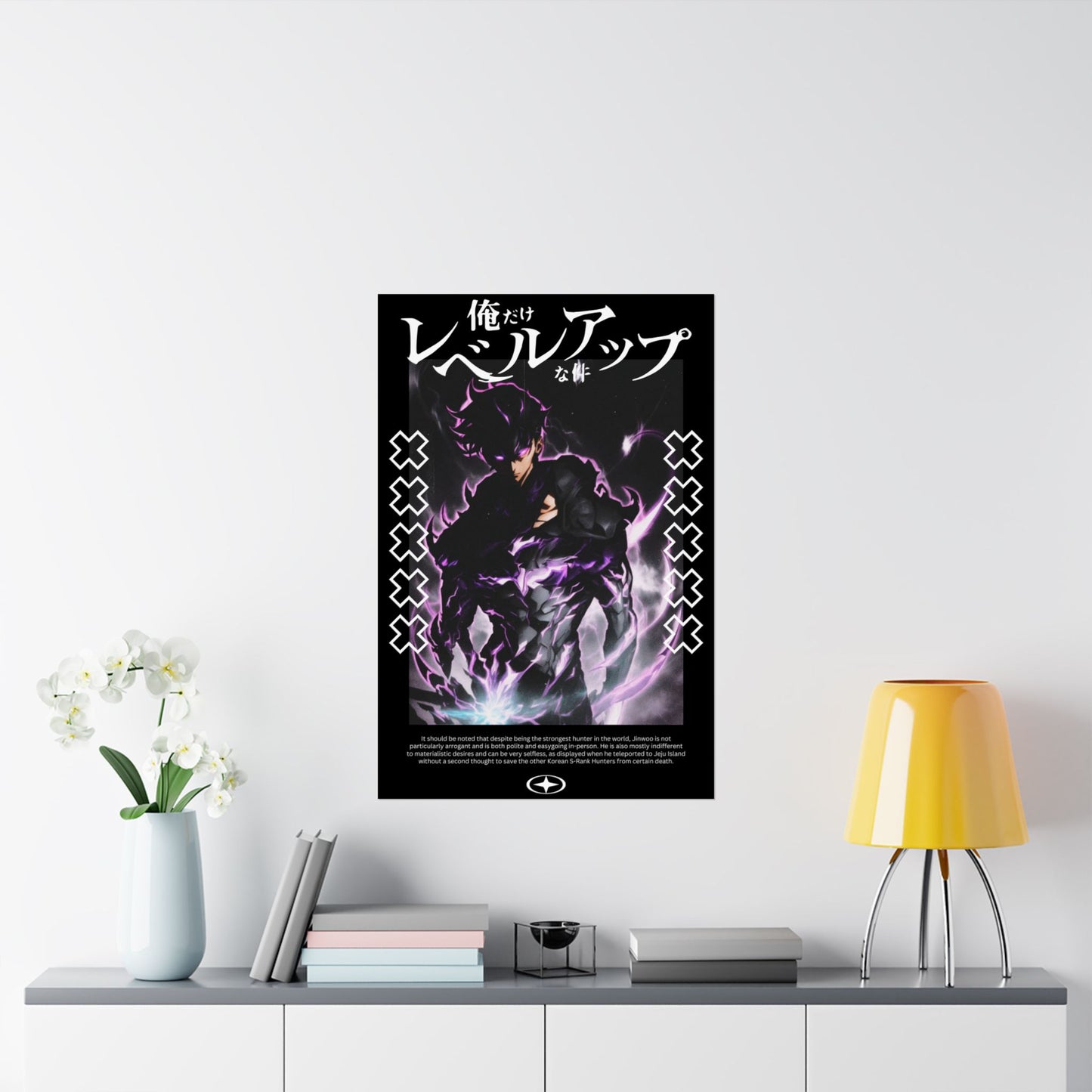 Sung Jin-Woo Shadow Monarch Awakening Matte Vertical Poster | Anime-Inspired Wall Art | Monarch Print