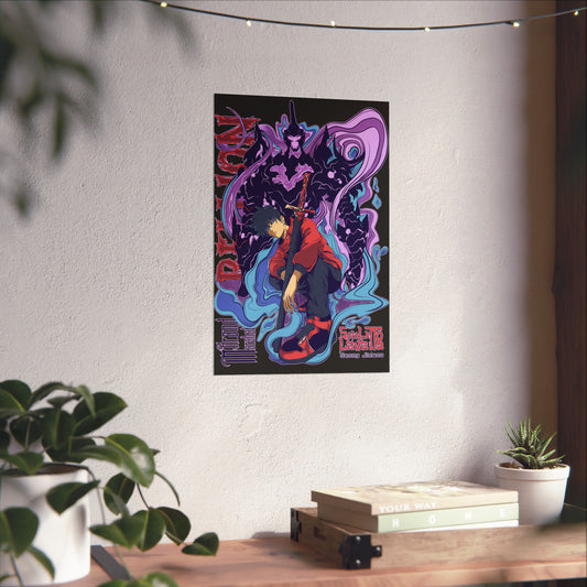 Sung Drip-Woo Matte Vertical Poster | Shadow Monarch Anime-Inspired Wall Art | Funny Anime Meme Print