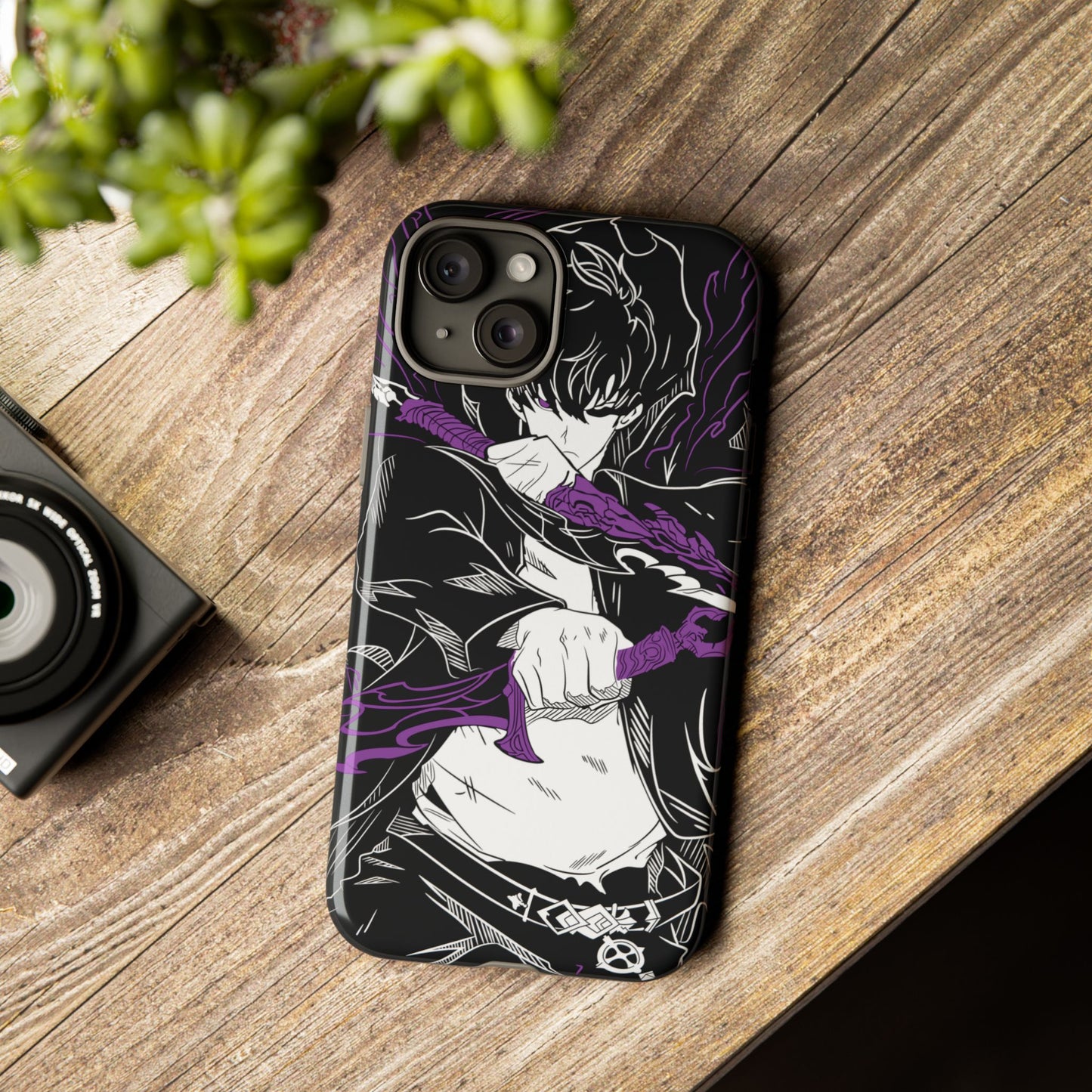 Sung Jinwoo Twin Daggers Double Layered Phone Case | Shadow Assassin Anime-Inspired Protective Case for iPhone & Samsung