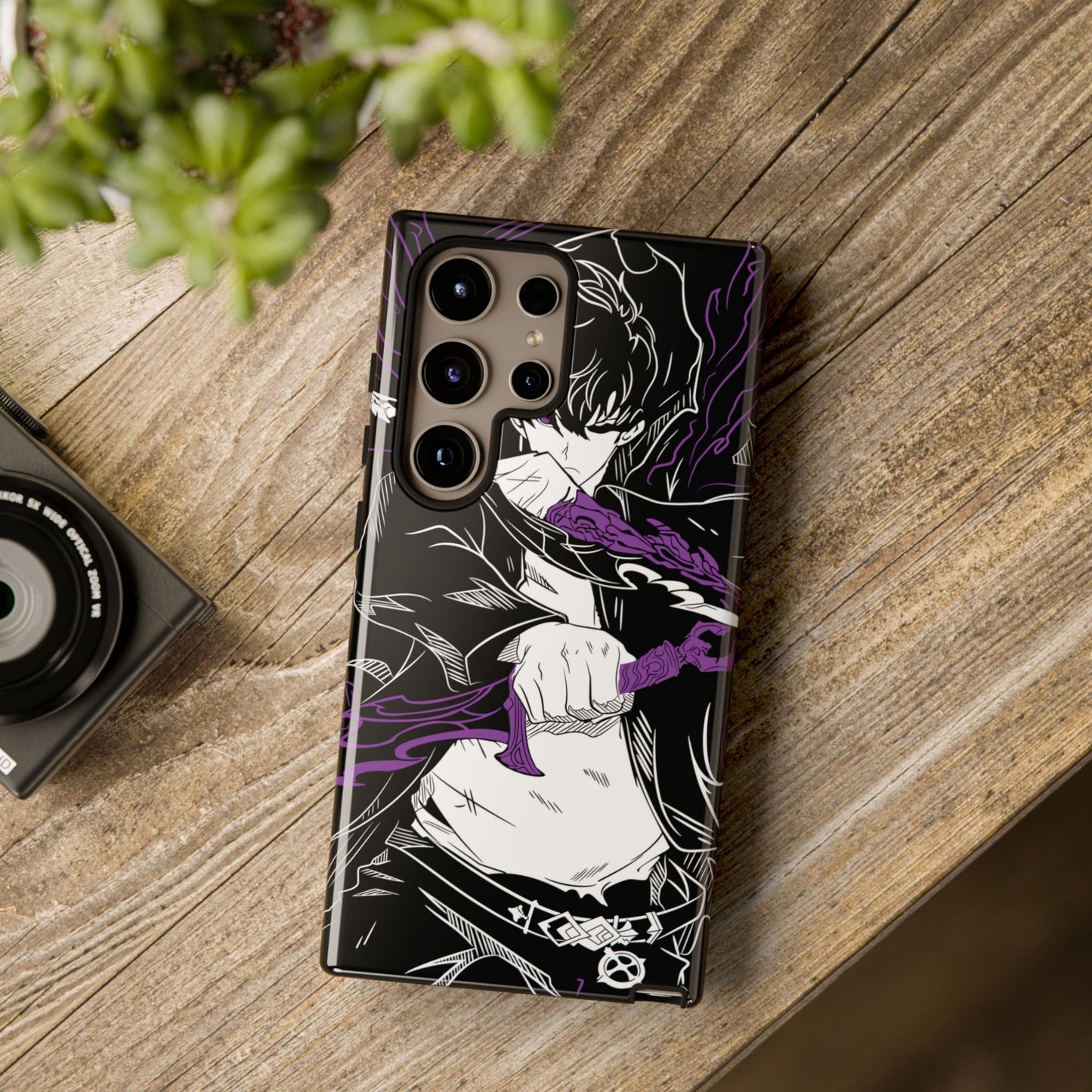 Sung Jinwoo Twin Daggers Double Layered Phone Case | Shadow Assassin Anime-Inspired Protective Case for iPhone & Samsung