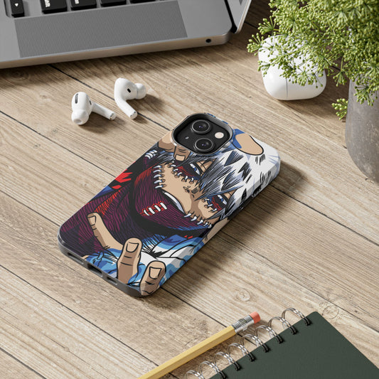 Dabi Phone Case | Anime-Inspired Case | Blue Flames Villain iPhone & Samsung Case | Otaku Protective Anime Phone Cover