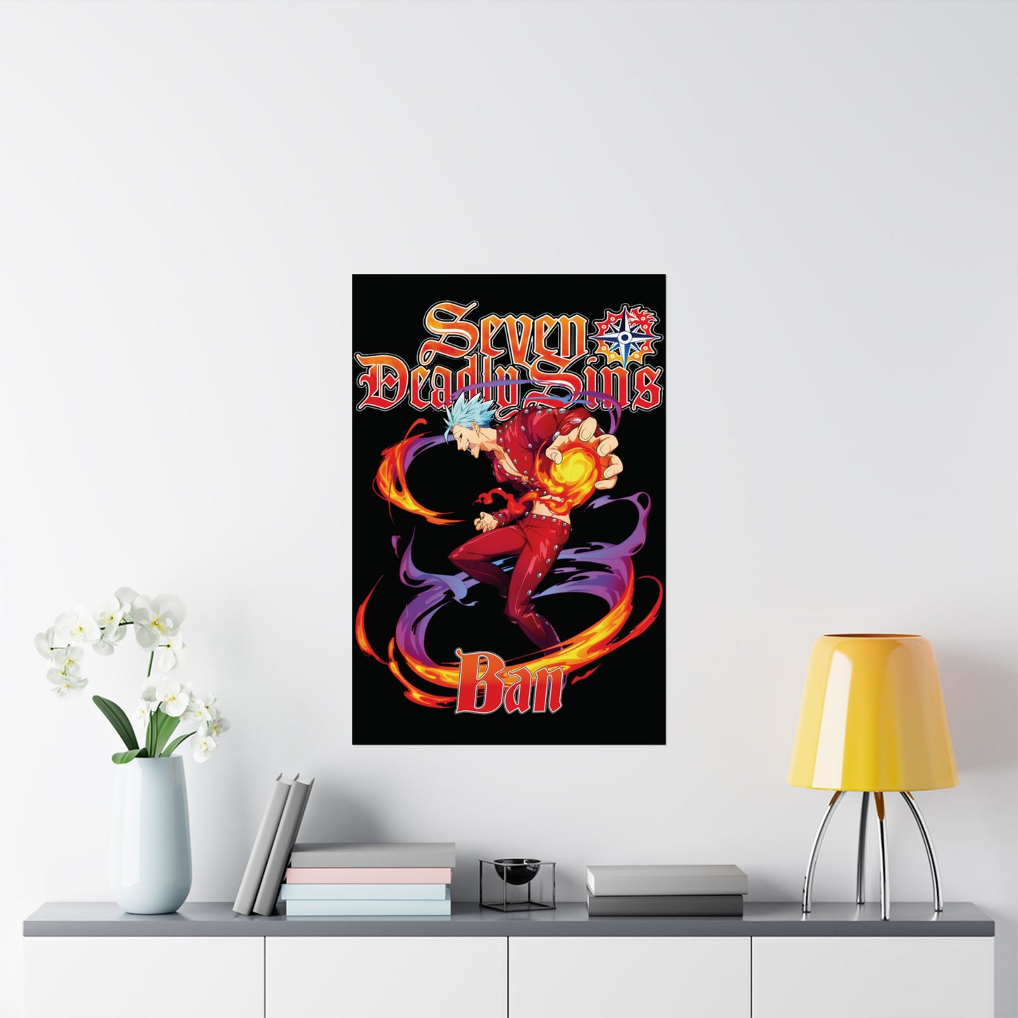 Fox Sin of Greed Ban Poster | Anime-Inspired Wall Art | Manga Decor | Otaku Room Poster