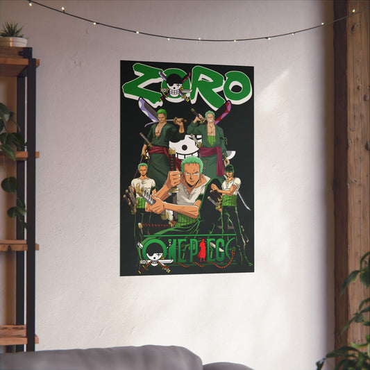 Zoro “King of Swords” Matte Vertical Poster | One Piece Anime Wall Art