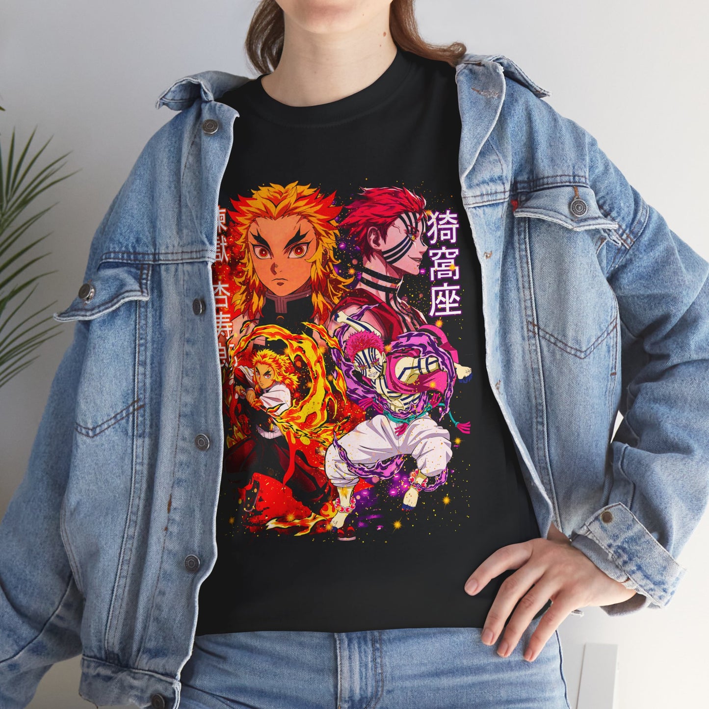 Rengoku vs Akaza T-Shirt | Demon Slayer Battle Anime Tee