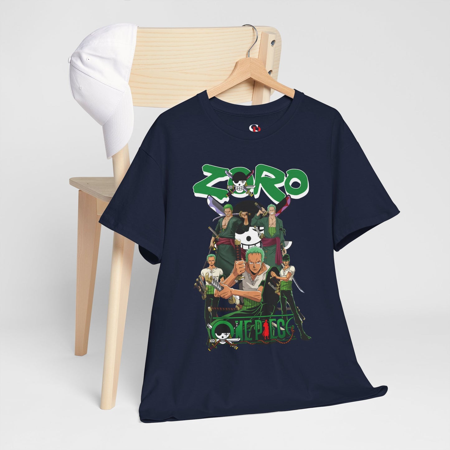 Zoro Unisex Heavy Cotton T-Shirt | One Piece Swordsman Anime Streetwear Tee