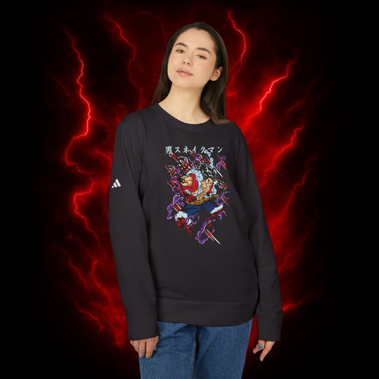 Luffy Gear 4 Gum Gum Gatling Adidas Unisex Fleece Crewneck Sweatshirt