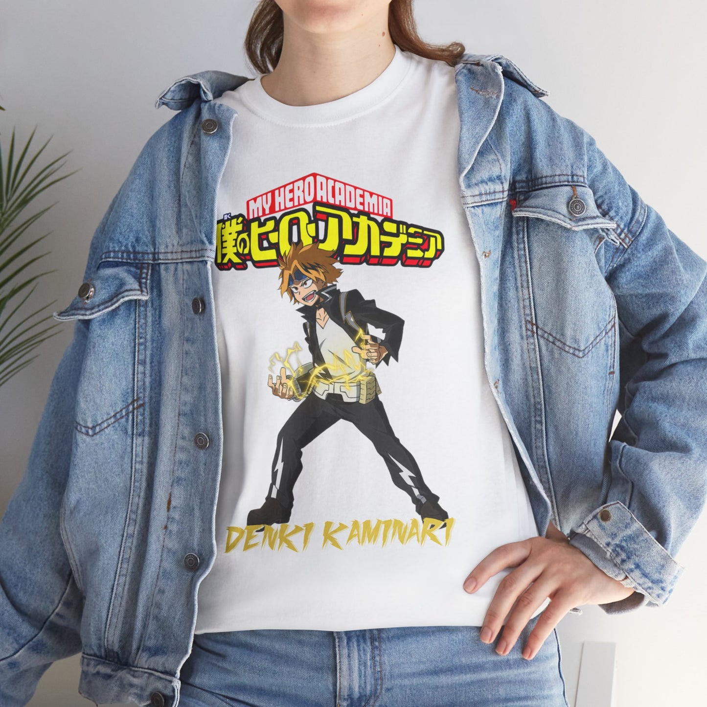 Denki Kaminari T-Shirt | Anime-Inspired Graphic Shirt | Electric Hero Streetwear Tee | Otaku Manga Graphic Unisex T-Shirt