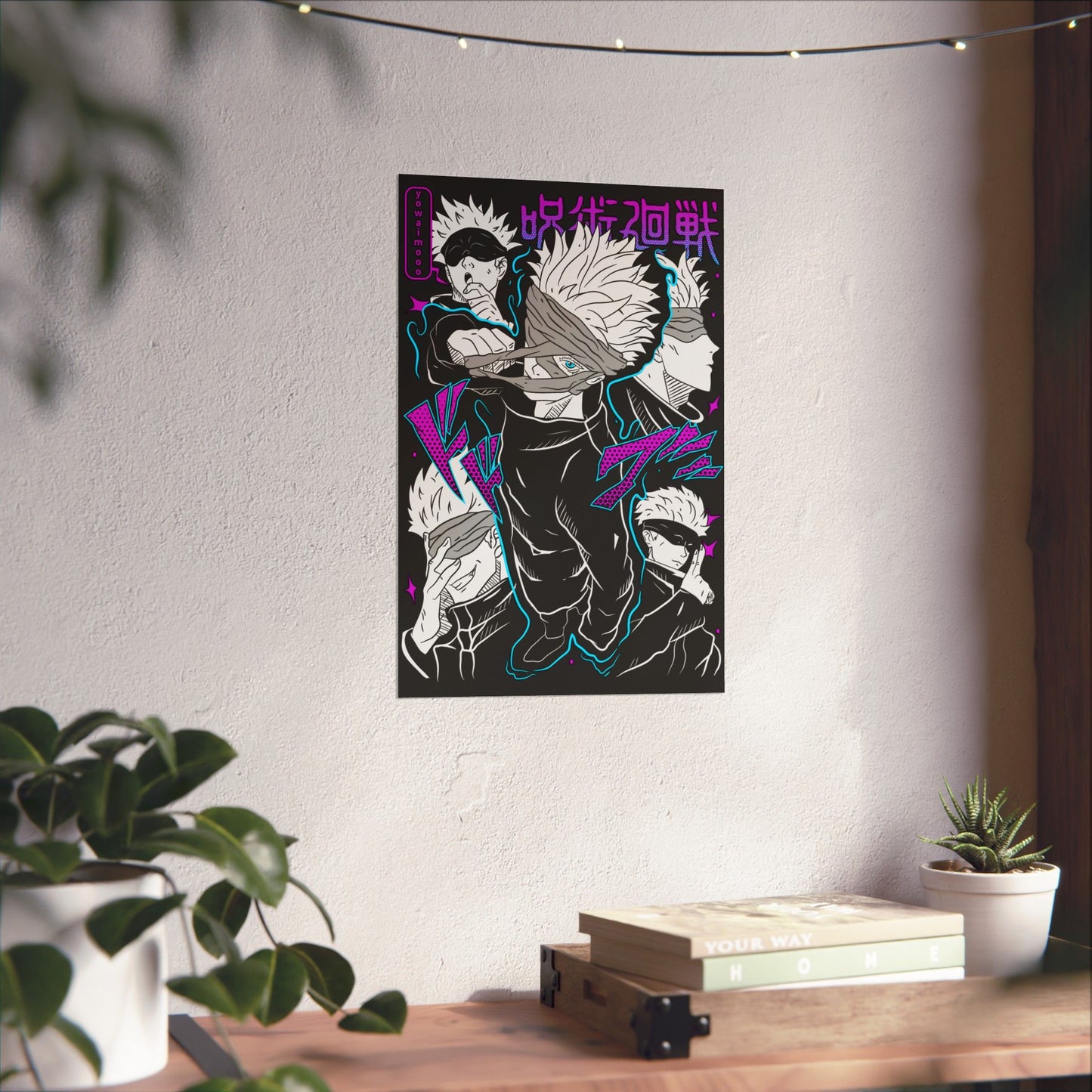 Satoru Gojo Six Eyes Matte Poster | Anime-Inspired Wall Art | Strongest Sorcerer Anime Decor | Gojo Artwork