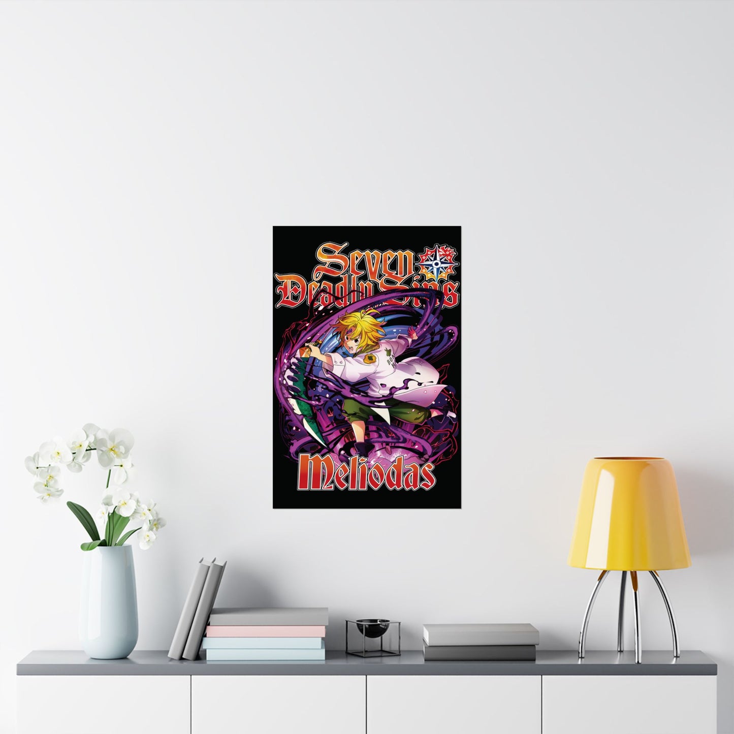 Dragon Sin Of Wrath Meliodas II Poster | Anime-Inspired Wall Art | Meliodas Demon Form Print | Otaku Manga Shonen Decor