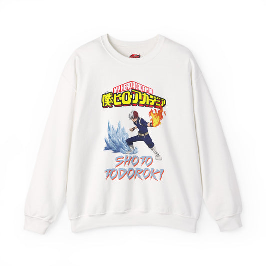 Shoto Todoroki Unisex Heavy Blend Crewneck Sweatshirt | Anime-Inspired Streetwear Pullover