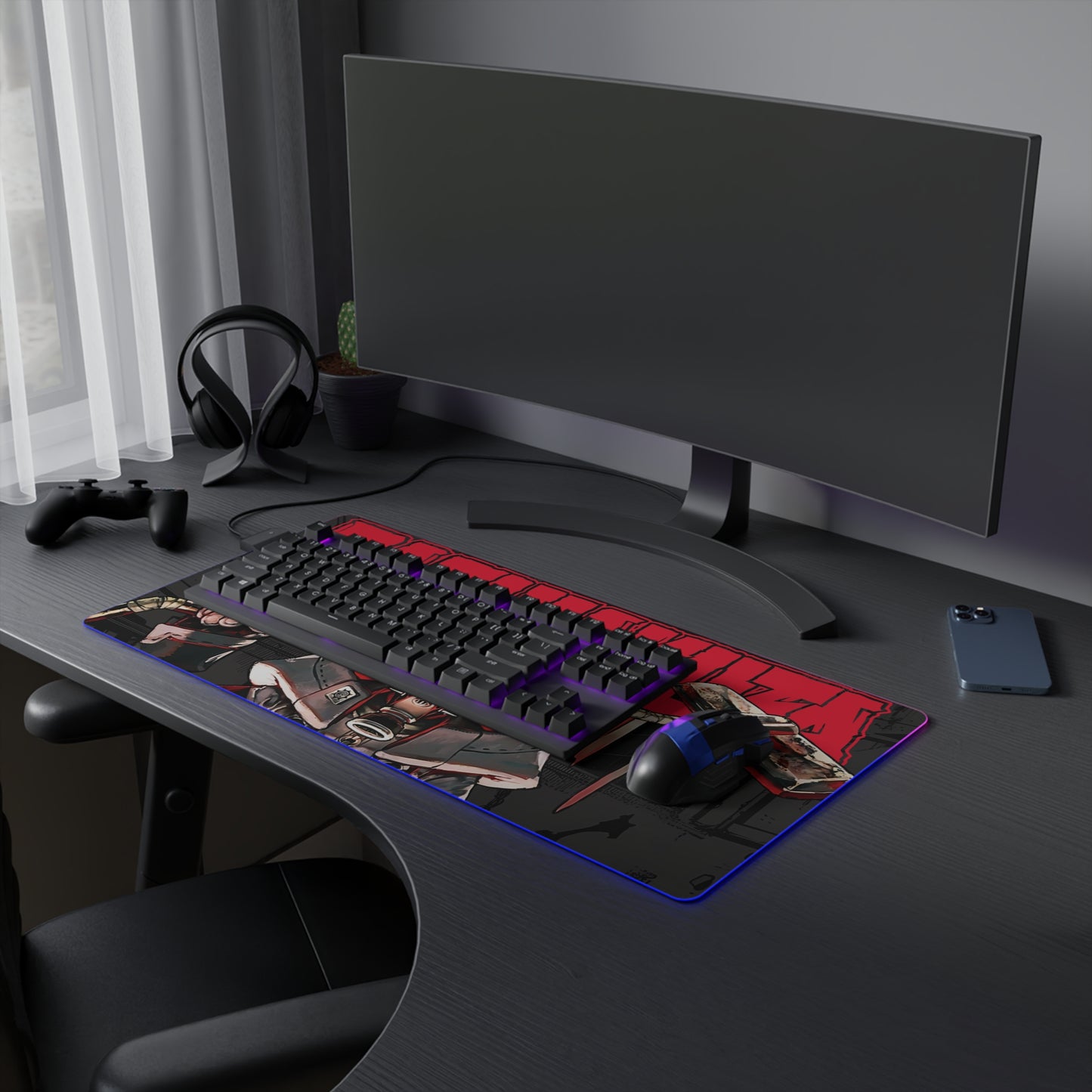 Rudo Surebrec IV LED Gaming Mouse Pad | Anime-Inspired Desk Mat