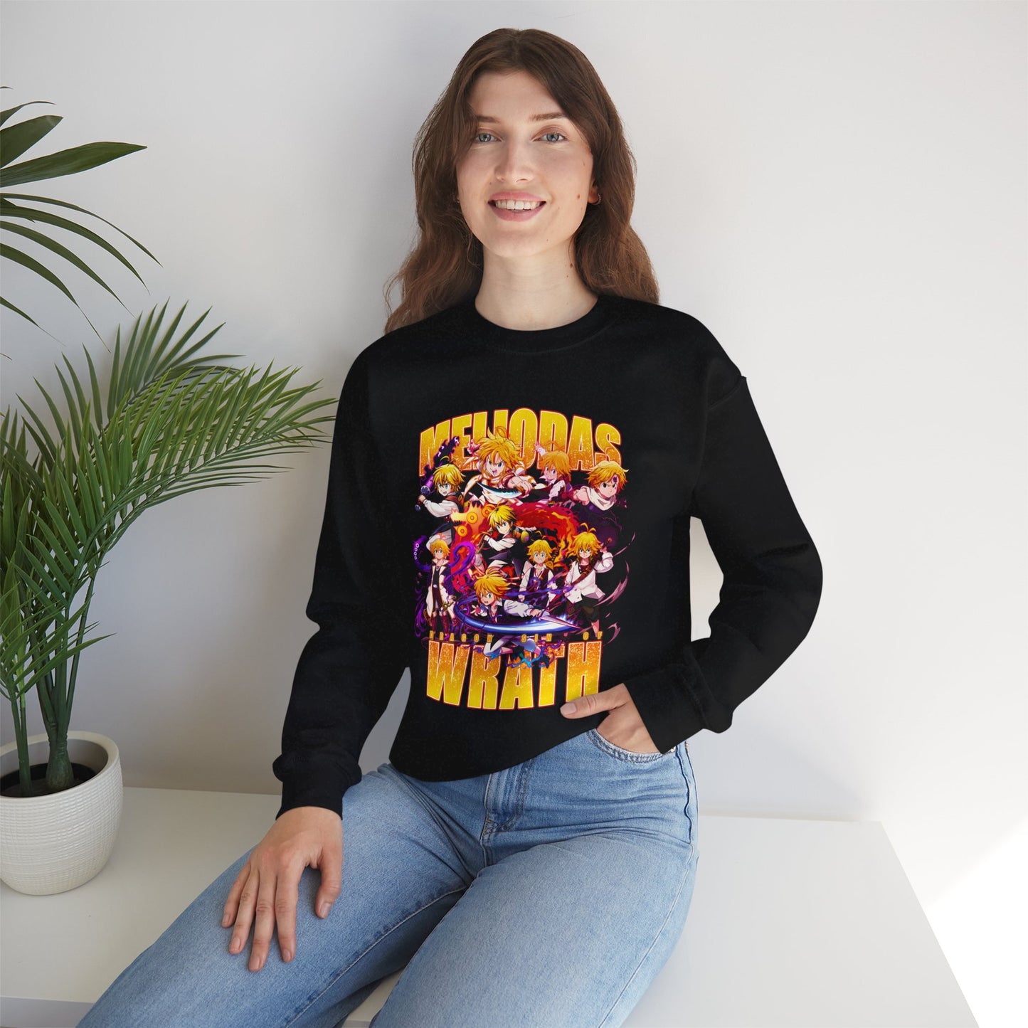 Dragon Sin of Wrath Meliodas Crewneck Sweatshirt | Anime-Inspired Sweater | Manga Pullover | Otaku Shonen Unisex