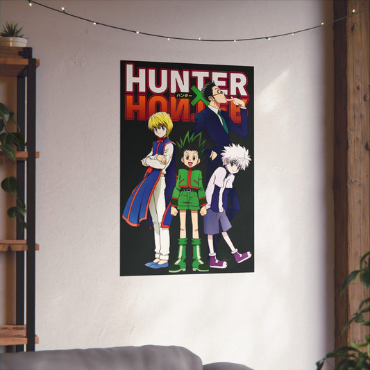 Gon’s Core Group Matte Vertical Poster | Hunter x Hunter Anime Wall Art