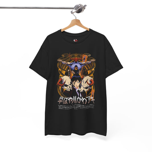 Aki x Future Devil Unisex Heavy Cotton T-Shirt | Chainsaw Man Anime Tee