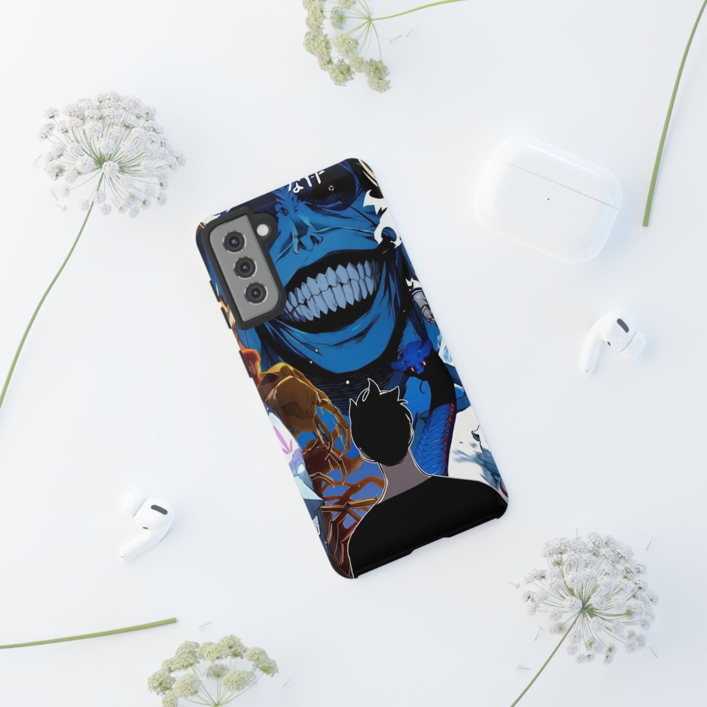 Sung Jin-Woo vs Statue of God Double Layered Phone Case | Double Dungeon Anime-Inspired Protective Case for iPhone & Samsung