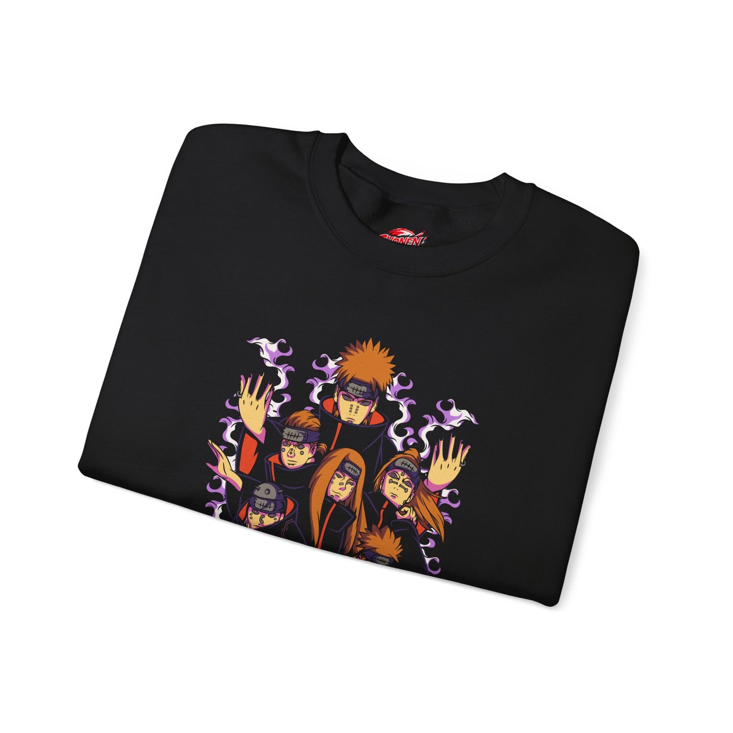 Akatsuki Six Paths of Pain Crewneck | Anime-Inspired Streetwear Sweatshirt | Rinnegan Villain Sweater | Otaku Manga Pullover