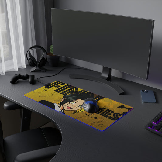 Finn Ames LED Gaming Mouse Pad | Anime-Inspired RGB Desk Mat | Anime Gamer Mousepad | Otaku Desk Setup