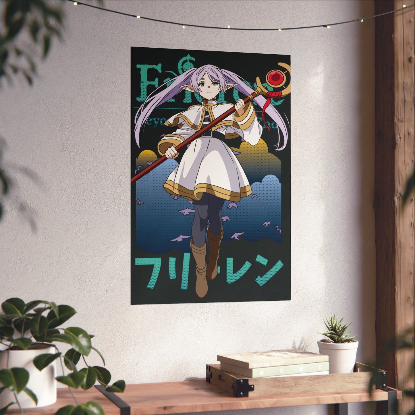 Frieren Matte Vertical Poster | Elven Mage Anime Wall Art | Anime-Inspired Poster