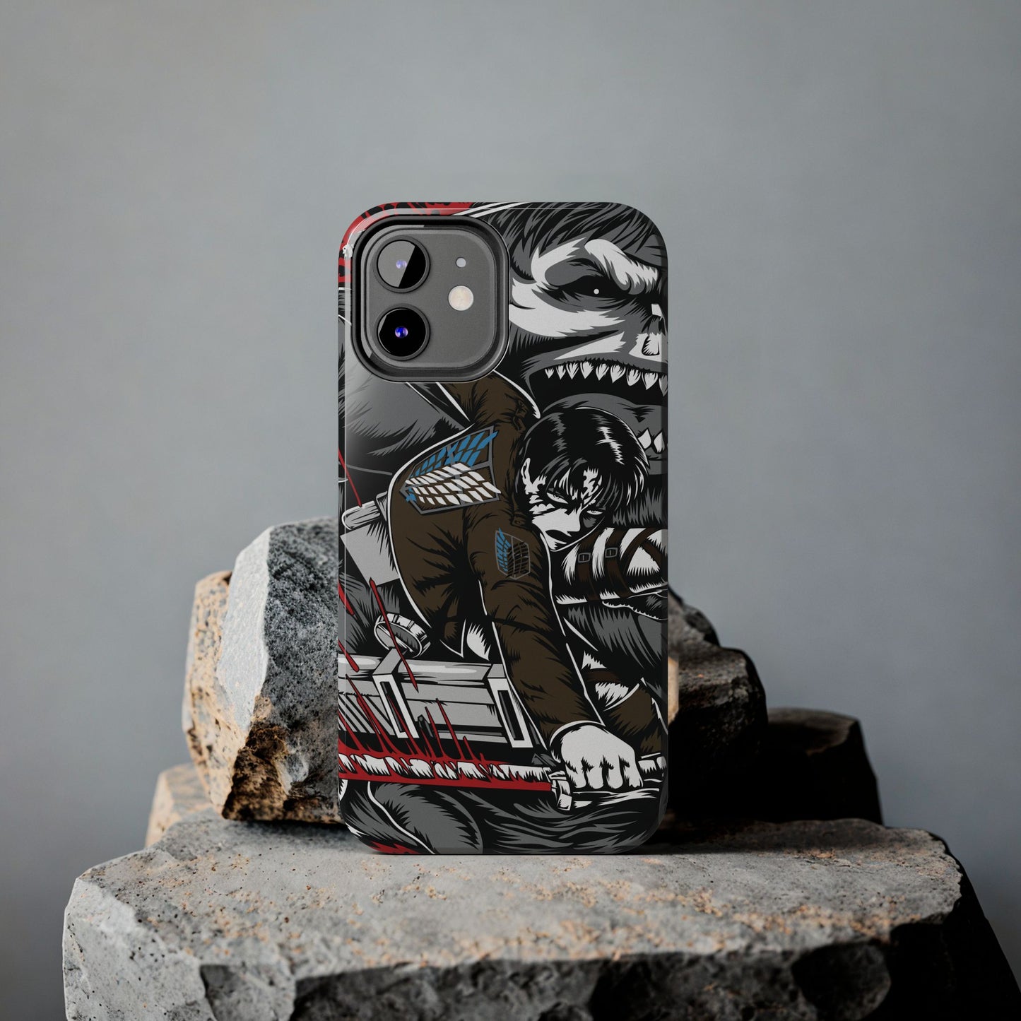 Levi vs Beast Titan Double Layered Phone Case | Attack on Titan-Inspired Protective Anime Case