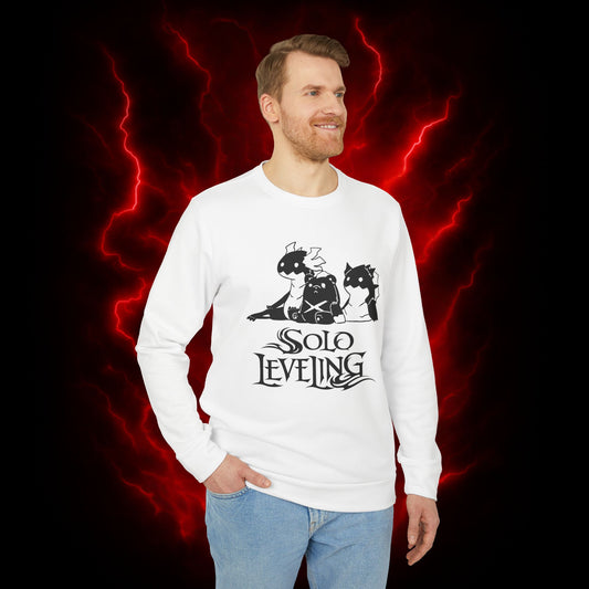 Chibi Beast Trio Adidas Unisex Fleece Crewneck Sweatshirt