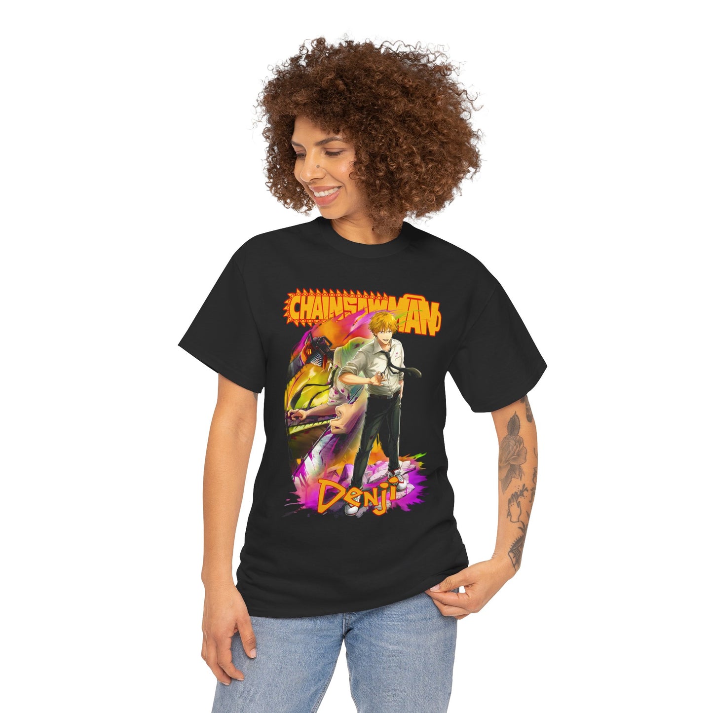 Chainsaw Devil Denji Unisex Heavy Cotton T-Shirt | Anime-Inspired Streetwear Tee