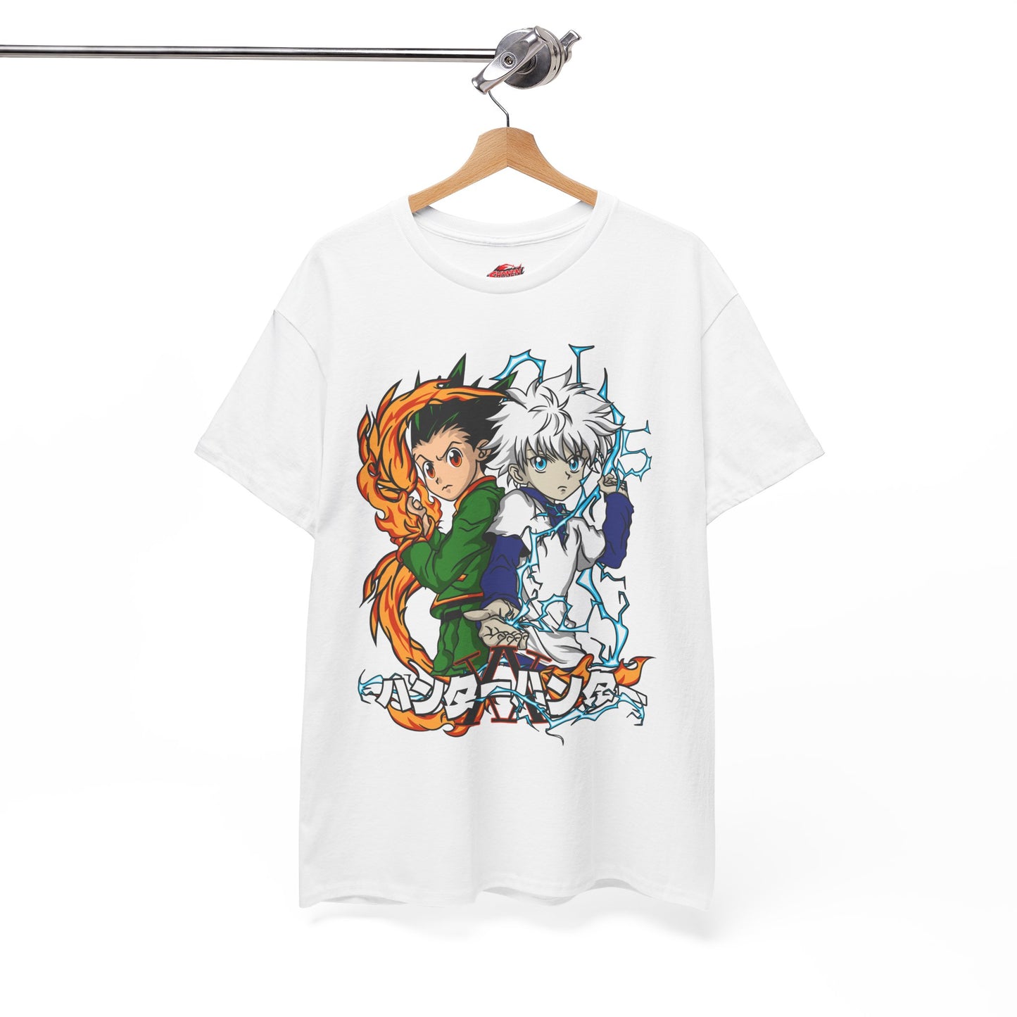 Gon and Killua Duo Unisex Heavy Cotton T-Shirt | Anime-Inspired Streetwear Graphic Tee