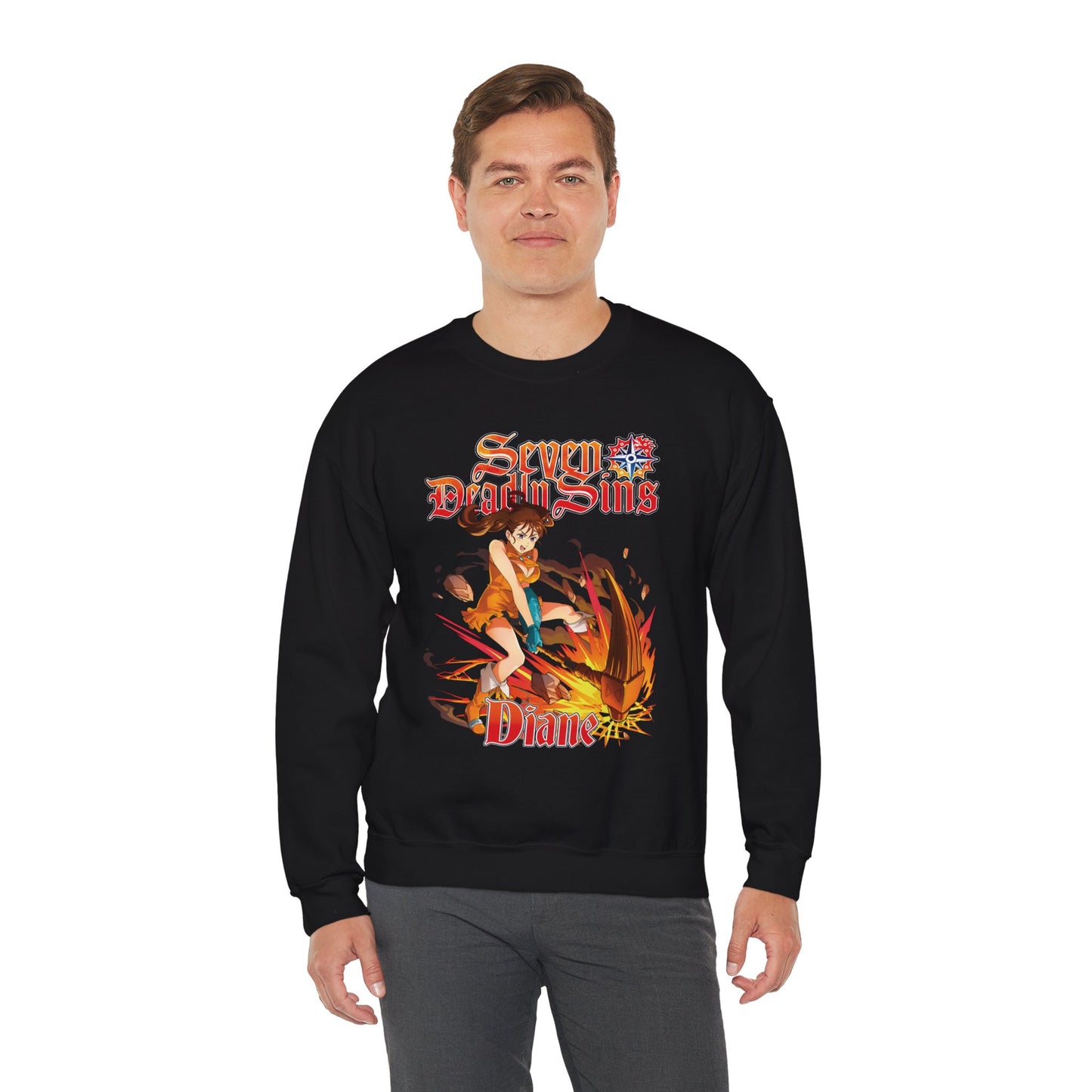 Serpent Sin of Envy Diane Unisex Heavy Blend Crewneck Sweatshirt | Anime-Inspired Graphic Sweater | Manga Pullover