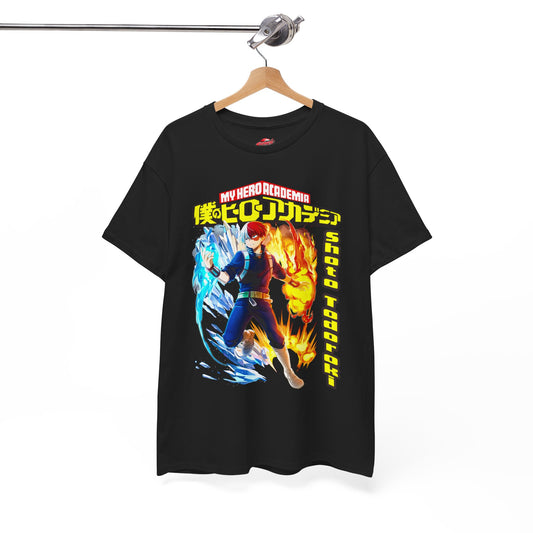 Shoto Todoroki II Unisex Heavy Cotton T-Shirt | Anime-Inspired Graphic Tee | Shonen Streetwear Shirt