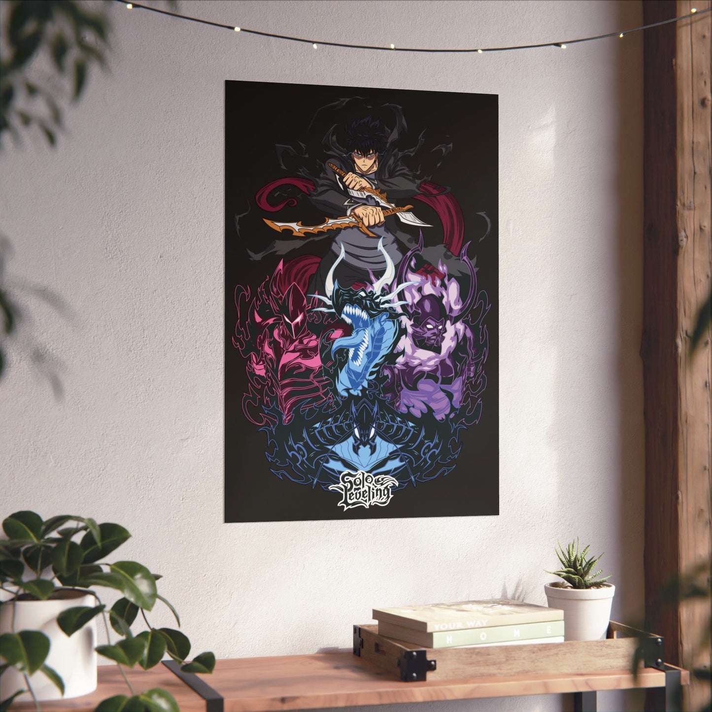 Sung Jinwoo’s Elite Shadows Matte Vertical Poster | Anime-Inspired Wall Art | Shadow Army Command Print