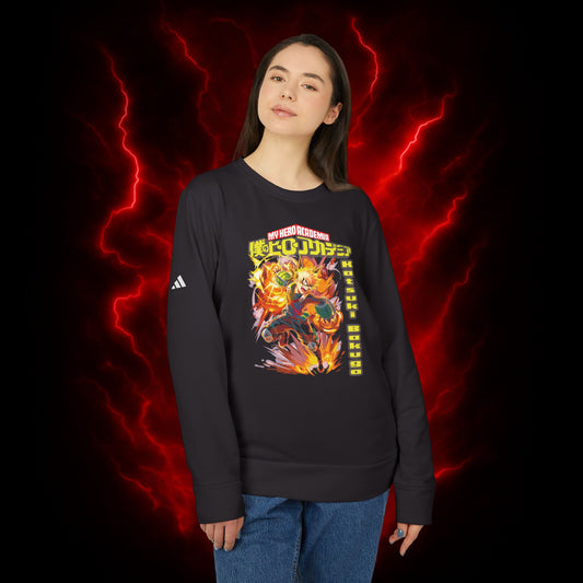 Katsuki Bakugo II Adidas Unisex Fleece Crewneck Sweatshirt