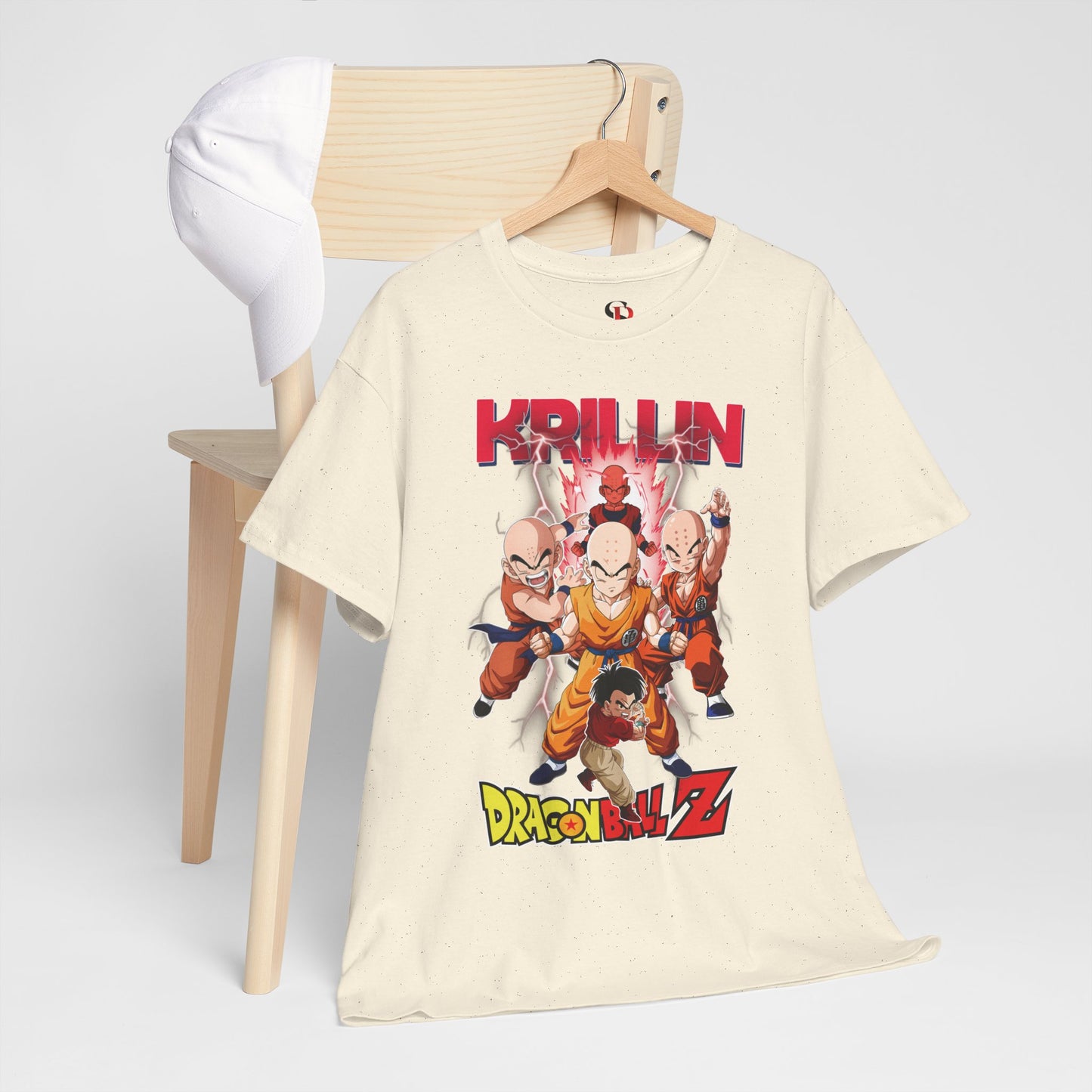Krillin “Earth’s Strongest” Unisex Heavy Cotton T-Shirt | Dragon Ball Z Streetwear Tee