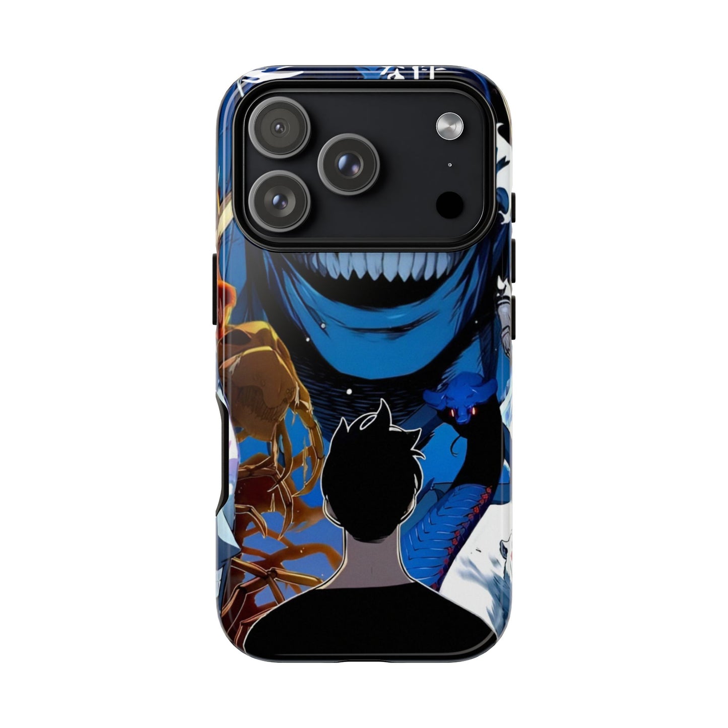 Sung Jin-Woo vs Statue of God Double Layered Phone Case | Double Dungeon Anime-Inspired Protective Case for iPhone & Samsung