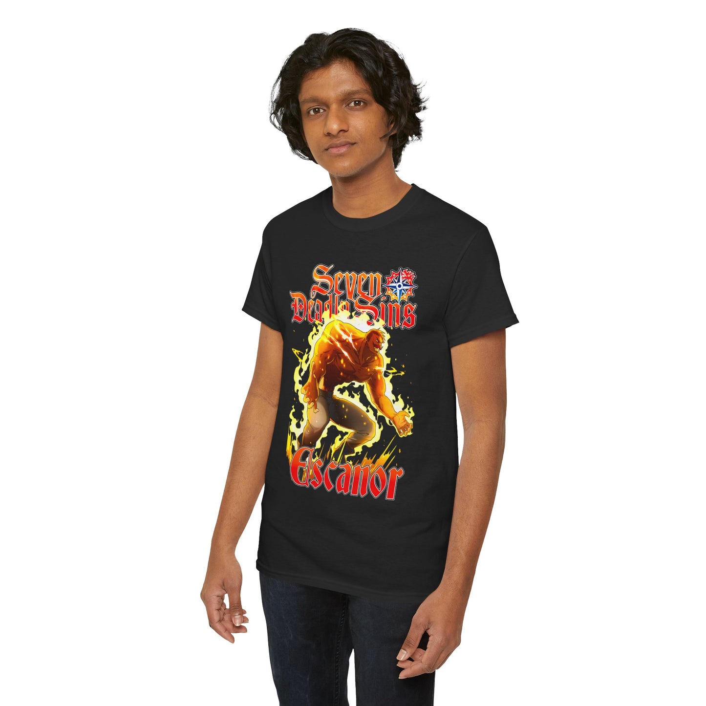 Lion Sin of Pride Escanor Unisex Heavy Cotton T-Shirt | Anime-Inspired Graphic Streetwear Tee
