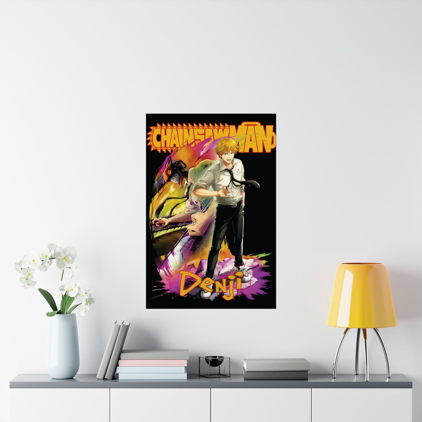 Chainsaw Devil Denji Matte Vertical Poster | Anime-Inspired Wall Art