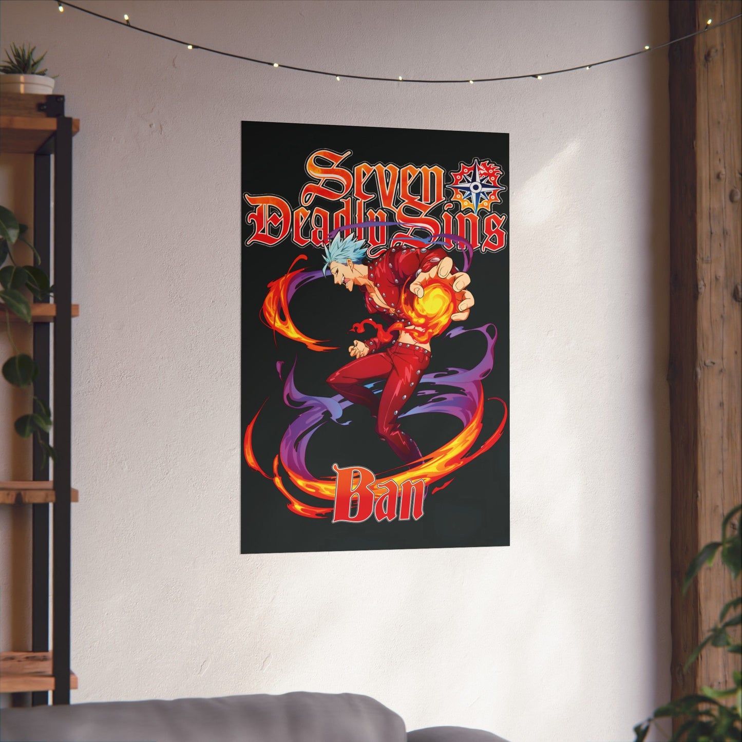 Fox Sin of Greed Ban Poster | Anime-Inspired Wall Art | Manga Decor | Otaku Room Poster