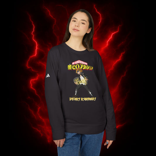 Denki Kaminari Adidas Unisex Fleece Crewneck Sweatshirt