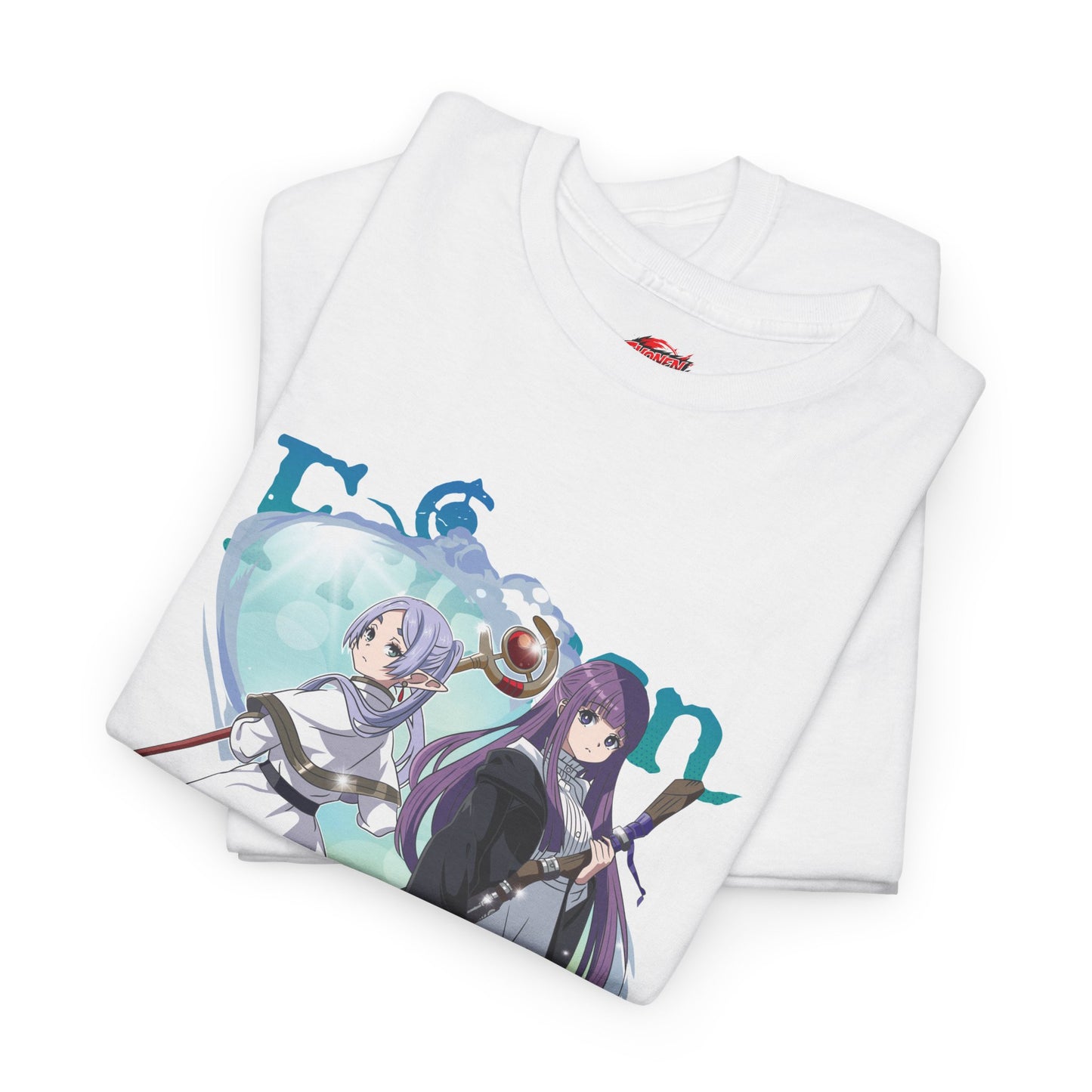 Frieren & Fern Unisex Heavy Cotton T-Shirt | Anime-Inspired Streetwear Graphic Tee
