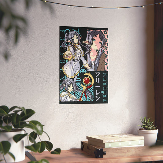 Elven Mage Frieren Matte Vertical Poster | Frieren: Beyond Journey’s End Wall Art