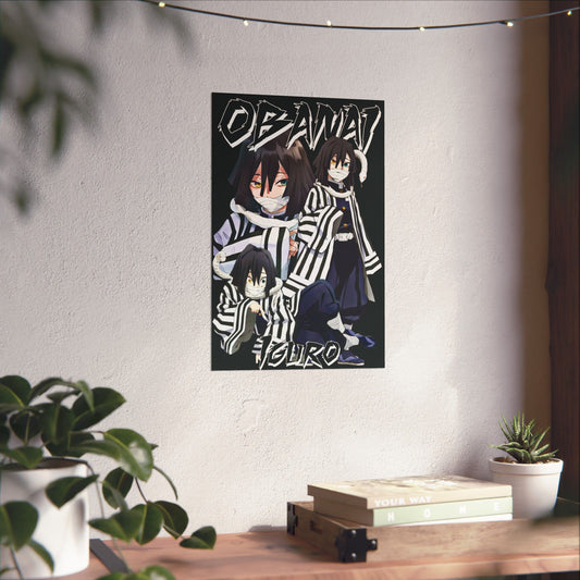 Obanai Iguro Serpent Hashira Poster | Anime-Inspired Matte Wall Art