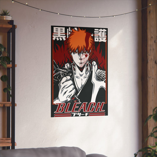 Ichigo Vizard Awakening Matte Vertical Poster | Bleach Anime Wall Art