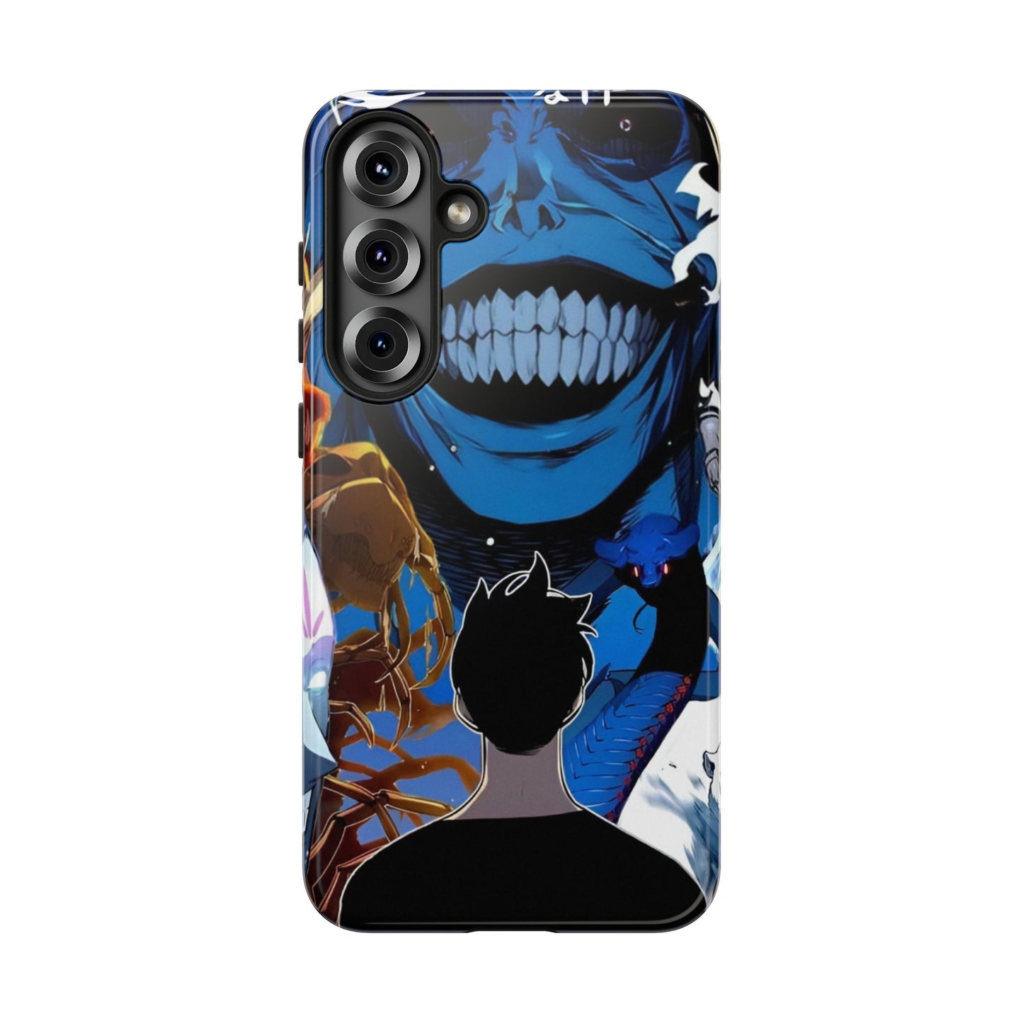 Sung Jin-Woo vs Statue of God Double Layered Phone Case | Double Dungeon Anime-Inspired Protective Case for iPhone & Samsung