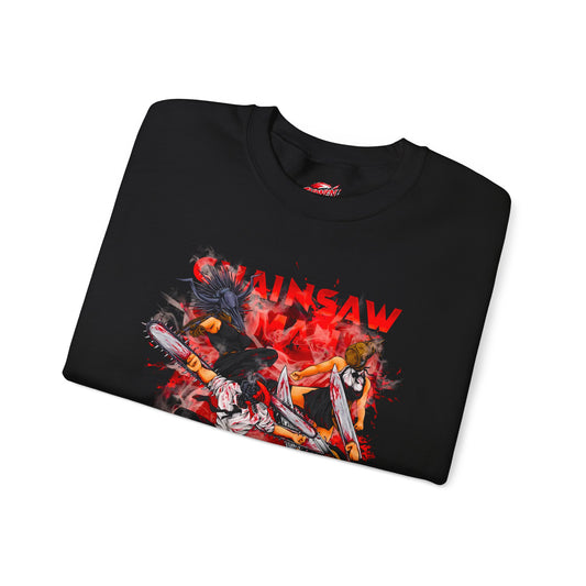 Denji vs Katana Devil Unisex Heavy Blend Crewneck Sweatshirt | Anime-Inspired Streetwear