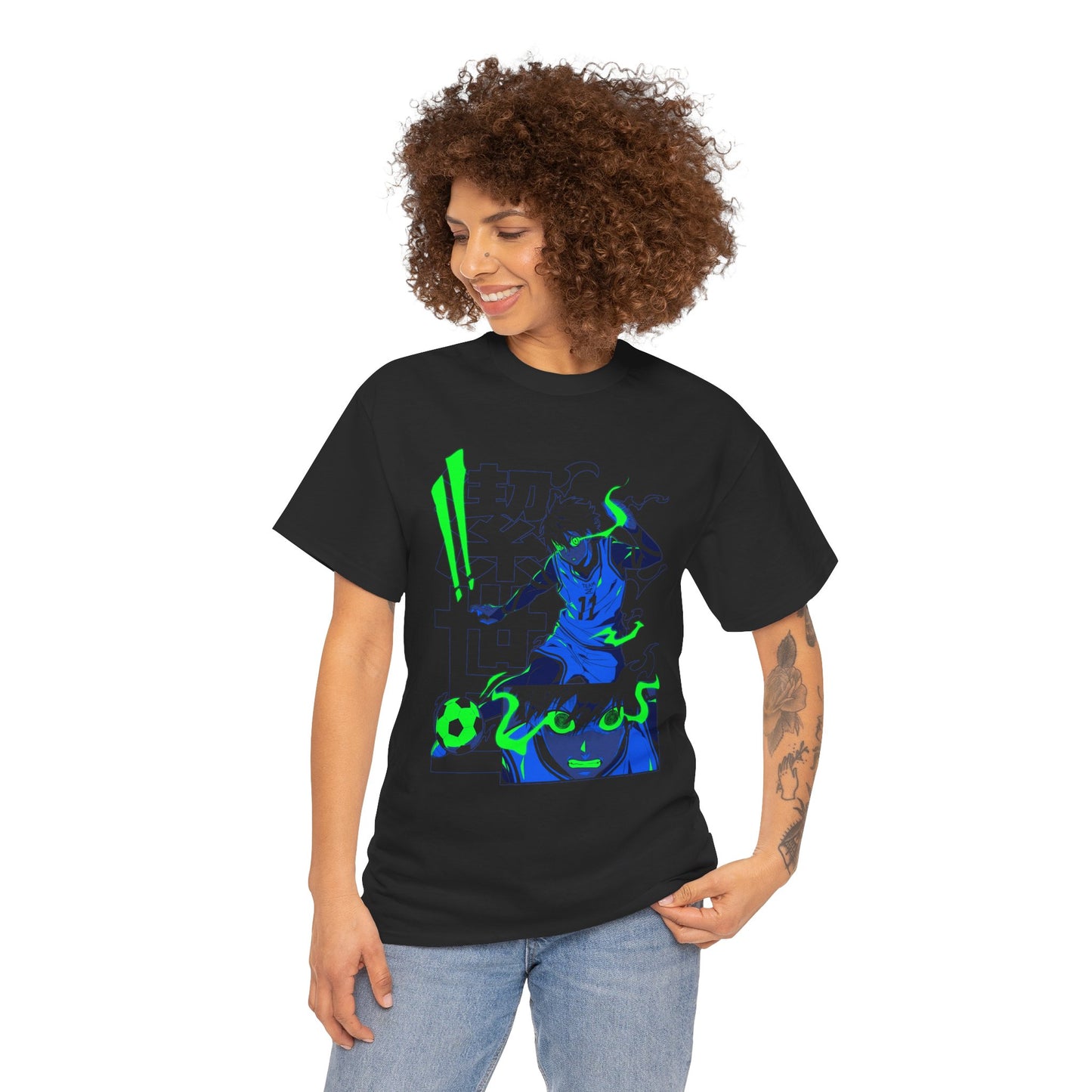 Yoichi Isagi Unisex Heavy Cotton T-Shirt | Blue Lock Soccer Anime Streetwear Tee