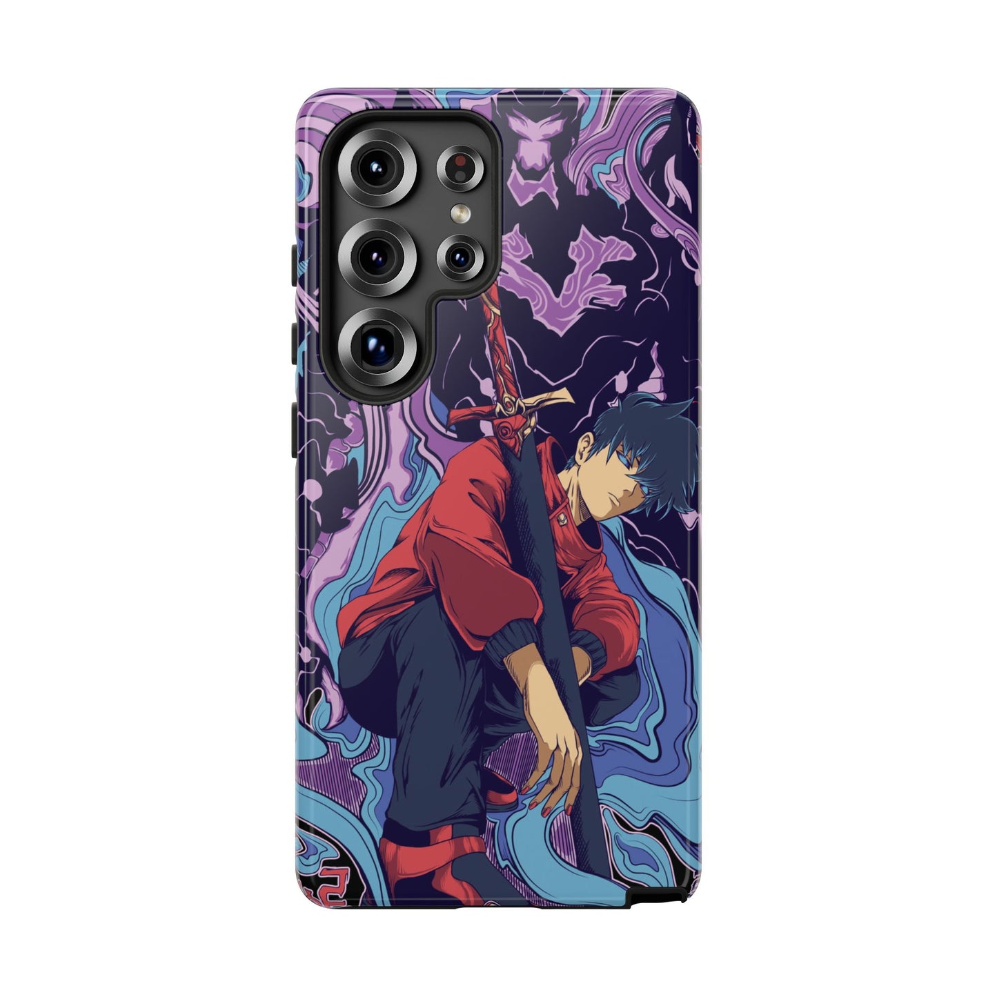 Sung Drip-Woo Double Layered Phone Case | Shadow Monarch Anime-Inspired Protective Case for iPhone & Samsung | Funny Anime Phone Cover