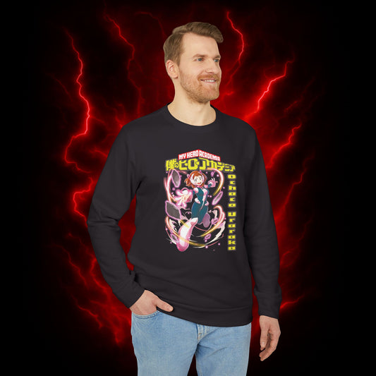 Ochako Uraraka II Adidas Unisex Fleece Crewneck Sweatshirt