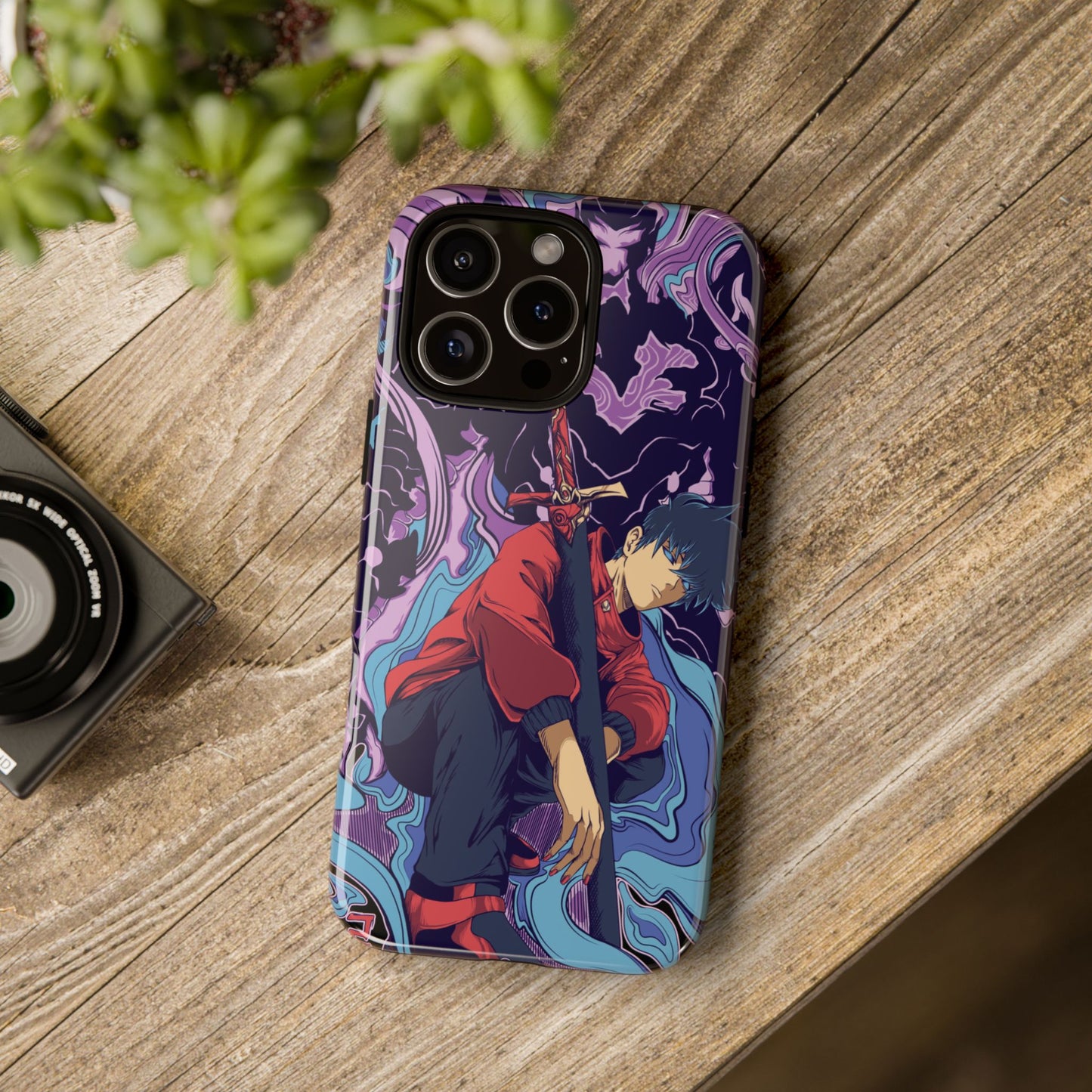 Sung Drip-Woo Double Layered Phone Case | Shadow Monarch Anime-Inspired Protective Case for iPhone & Samsung | Funny Anime Phone Cover