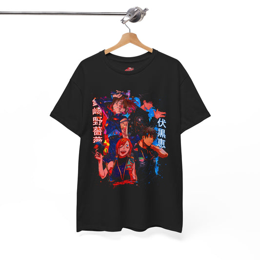 Nobara x Megumi Unisex Heavy Cotton T-Shirt | Anime-Inspired Streetwear Graphic Tee | Anime Character Duo Shirt